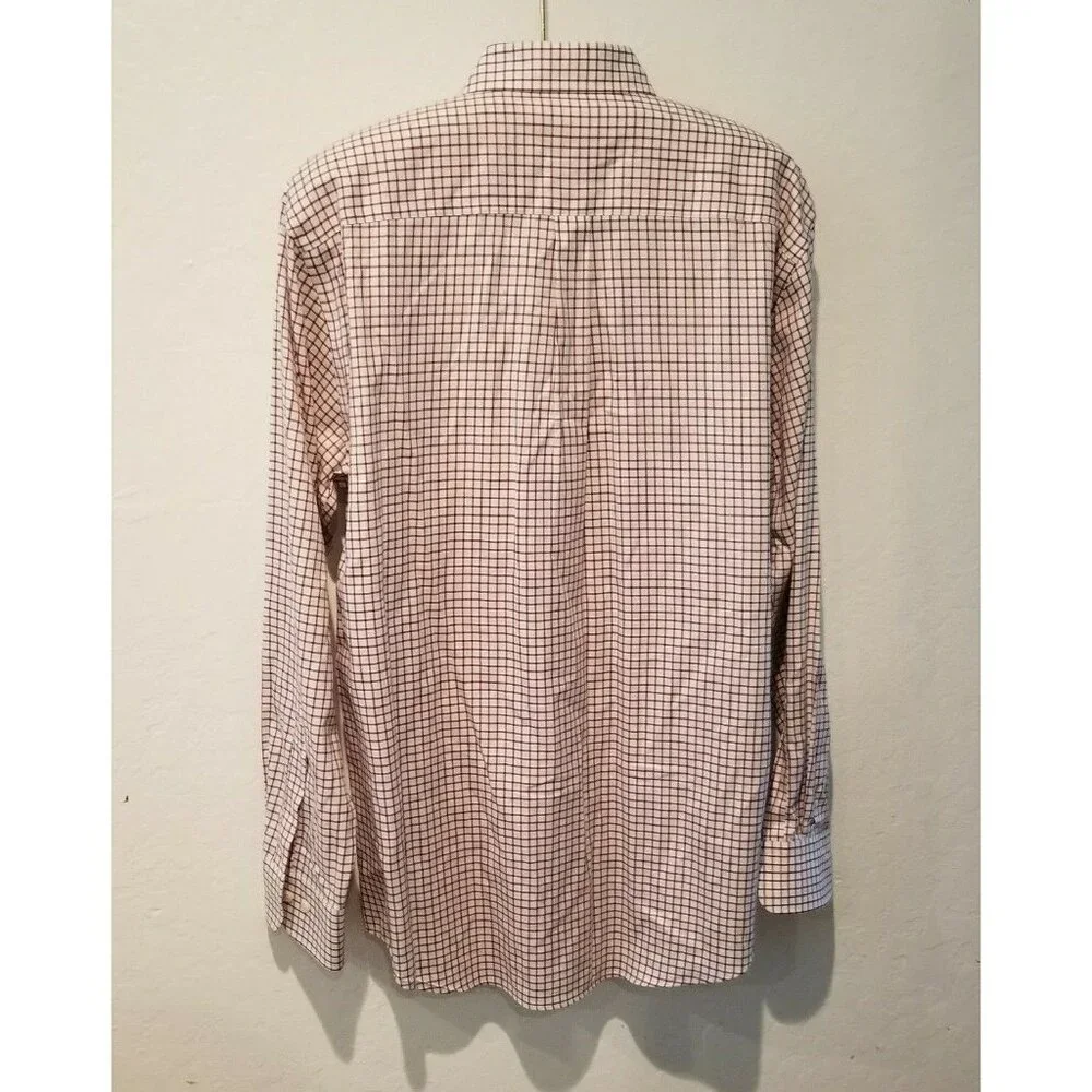 Peter Millar Men's Nanoluxe Easy Care Button-Down Long Sleeve Shirt Large Red